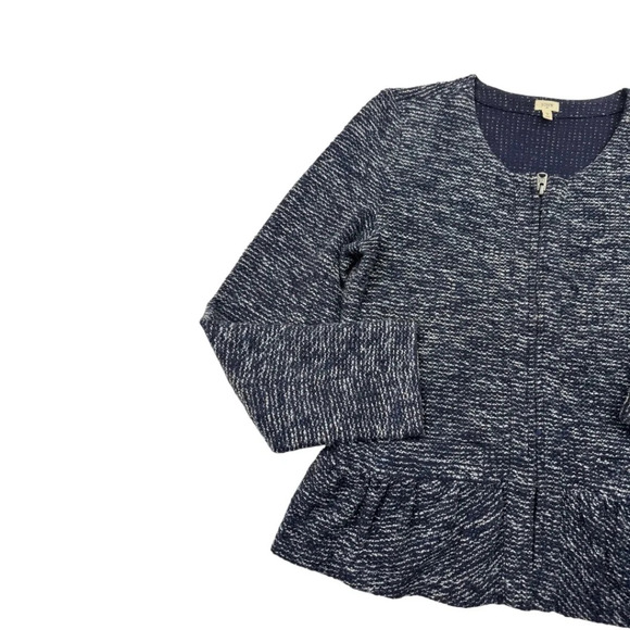 J. Crew Boucle Tweed Zip Peplum Jacket Blazer - Picture 5 of 15